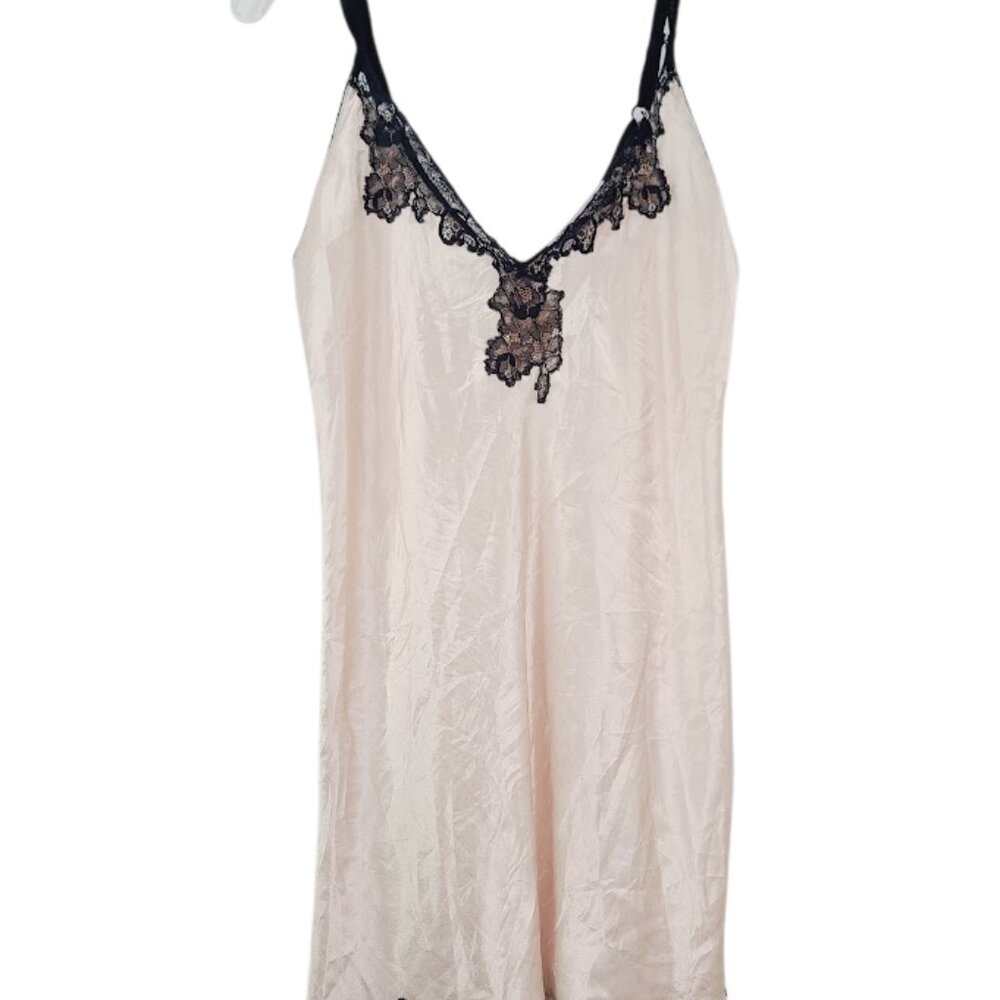 Oscar de‎ la Renta Women's Pink Black Slim Floral Camisole Top Size M
